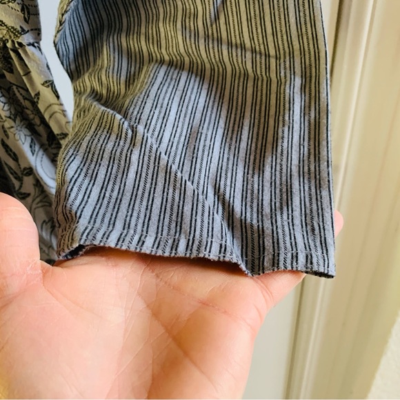 Gunne Sax Vintage 80s Gray Floral Leaf Swirl Back Button Midi Dress | Size 12 - Picture 8 of 11